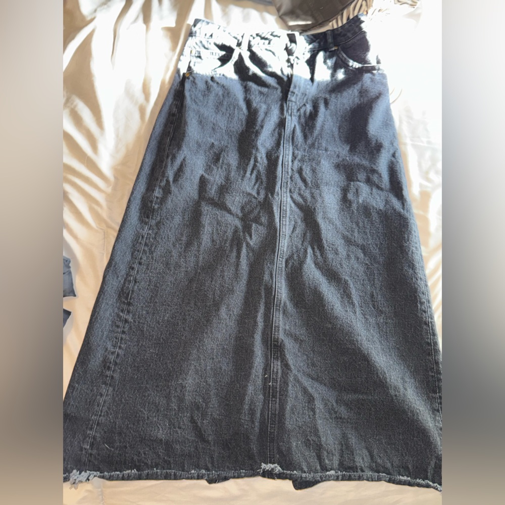 Afends hemp revolution Charcoal Denim Skirt